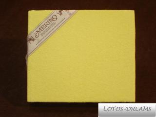 Lotos prostěradlo froté s gumou barva žlutá citrón, rozměr 160x200 cm