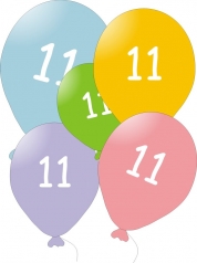Balónky s číslem 11, 10ks