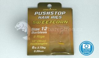 Drennan Hotové návazce Pushstop Hair Rigs Sweetcorn 8ks
