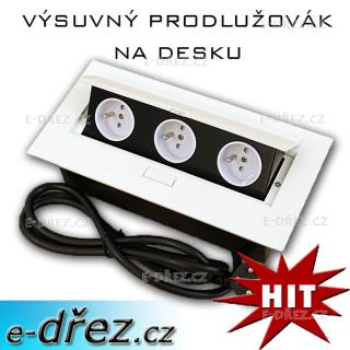 BÍLÉ VÝSUVNÝ PRODLUŽOVÁK na desku POWER PORT WHITE