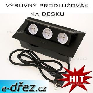 ČERNÉ VÝSUVNÝ PRODLUŽOVÁK na desku POWER PORT BLACK