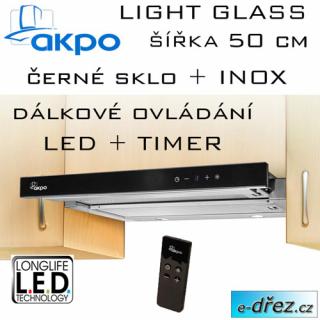 Digestoř AKPO WK-7 Light Glass TOUCH 50cm ČERNÝ /podvěsný/