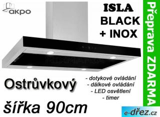 Digestoř ostrůvkový AKPO WK-8 ISLA BLACK 90cm