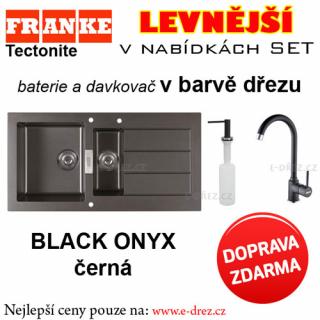SET FRANKE SID 651 černá + baterie a davkovač v barvě dřezu