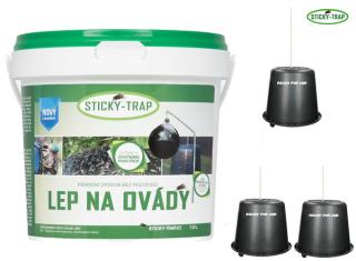 Sticky Trap Set 3 ks Kyblík a Lep 1,5 l