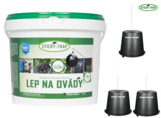 Sticky Trap Set 3 ks Kyblík a Lep 3,5 l