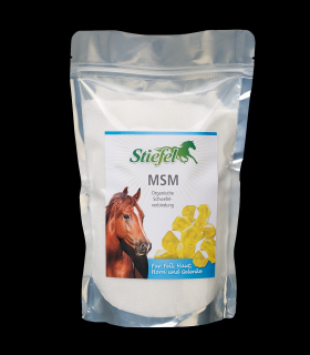 Stiefel MSM pro koně na chrupavky, klouby a kůži, pomáhá i na letní vyrážku muchařů, balení 1 kg