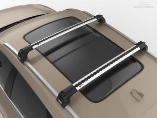 Příčníky Turtle Suzuki Vitara 2015-2023 integrované podélníky, stříbrné tyče