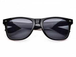 Černé pánské retro sluneční brýle BORN86 BN0258