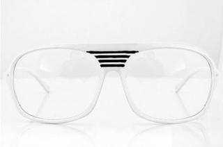 Pánské bílé sluneční brýle s čirými skly Zohra CSB10