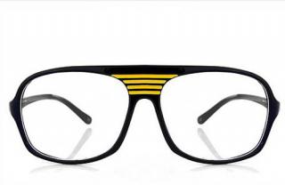 Pánské černé sluneční brýle s čirými skly Zohra CSB09