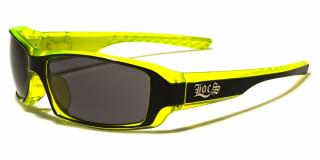 Pánské zelené motorkářské sluneční brýle Locs LC91042