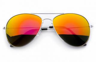 Stříbrné pilotky sluneční brýle s oranžovými skly BORN86 BN0757