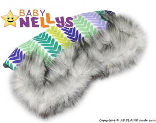 Baby Nellys ®  Rukávník ke kočárku s kožešinkou flees LUX - Barevné lístky