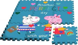 EUROSWAN Podlahové pěnové puzzle Peppa Pig 9 dílků v tašce