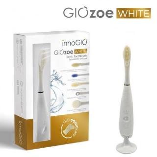innoGio Elektronický sonický zubní kartáček s nástavcem na čištění pleti -GIOZoe White