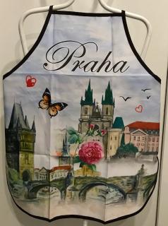 Kuchyňská zástěra - PRAHA LOVE barva: PRAHA LOVE