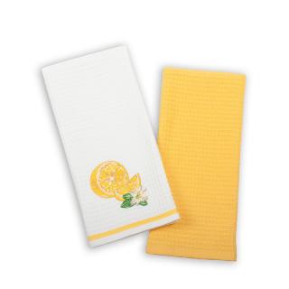 Kuchyňské utěrky - LEMON 2 ks velikost: kuchyňská utěrka vaflová