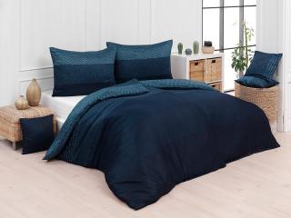 Ložní povlečení bavlna deluxe - LEWIS BLUE velikost:: 140/220 + 70/90