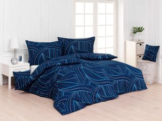 Ložní povlečení krep deluxe - EZIO BLUE velikost: 140/220+70/90