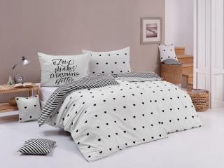 Ložní povlečení krep deluxe LOVE velikost:: 140/220 + 70/90