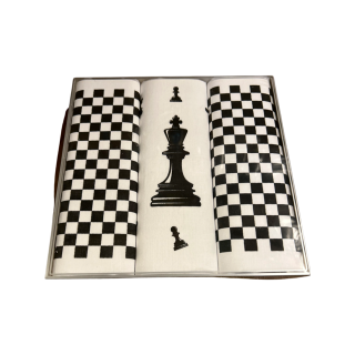 Pánský kapesník ŠACH - 3 ks barva: šachy - 3ks