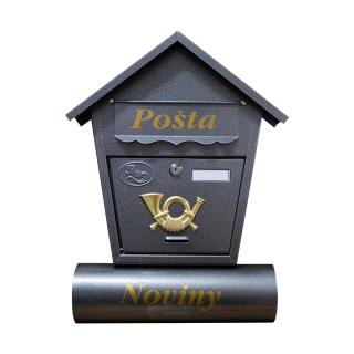 Poštovní schránka - domeček barva: šedá