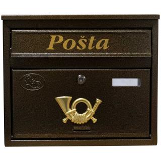 Poštovní schránka - klasik barva: tmavě hnědá