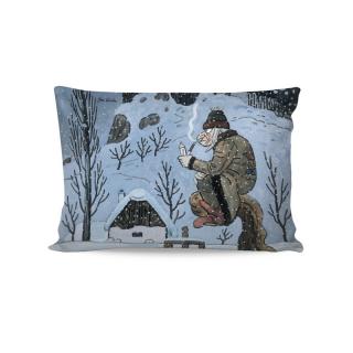Povlak Josef Lada - VODNÍK V ZIMĚ velikost:: 33x50 cm s výplňí SKANTEX