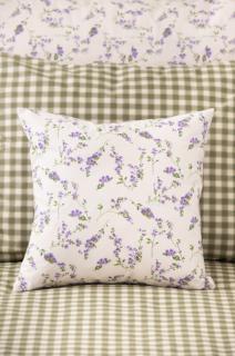 Povlečení bavlna deluxe 2+2 - PROVENCE zelená kostka velikost: 40x40 cm