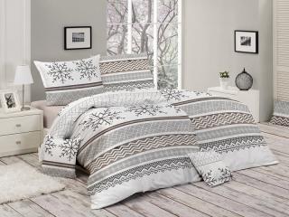 Povlečení flanel premium SNOW velikost:: 140x200 cm +70x90 cm