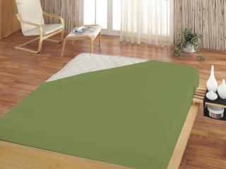 Prostěradlo jersey MATĚJOVSKÝ 200/220 cm barva: středně zelené