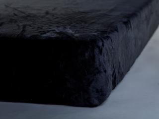 Prostěradlo mikroplyš 90/200 cm barva: černá