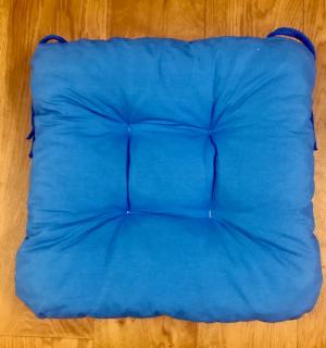 Sedák na židli - jednobarevný barva: modrý