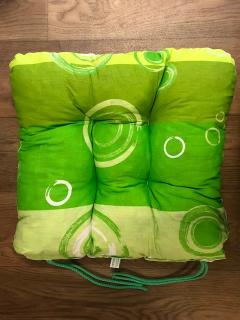 Sedák na židli - SKANTEX barva: zelené kruhy - poslední 2 ks