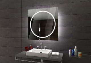 ATHENY zrcadlo s LED osvětlením 120 diod na metr Barva podsvícení zrcadla: neutrální, Průměr (cm): 100