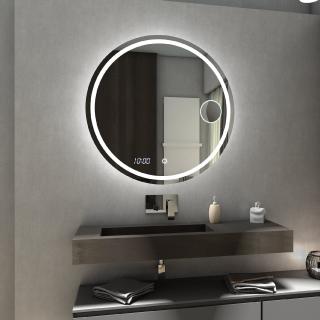 LONDYN zrcadlo s LED osvětlením 120 diod na metr Barva podsvícení zrcadla: studená, Průměr (cm): 70