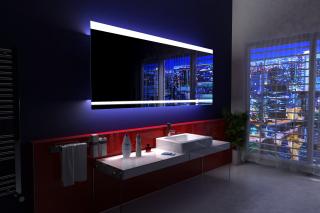 SOUL zrcadlo s LED osvětlením 120 diod na metr Barva podsvícení zrcadla: dual white s dotykovým vypínačem, Šířka (cm): 100, Výška (cm): 100