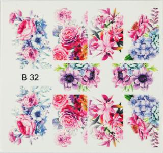3D Vodolepky Flower mix B32