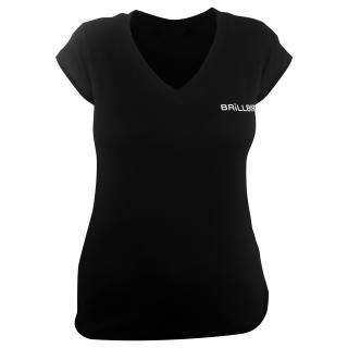 Elegantní bavlněné tričko BrillBird - černé Velikost: XL
