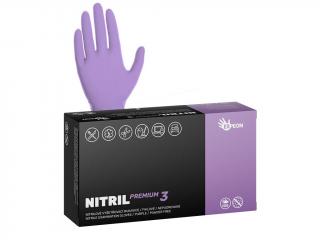 Nitrilové rukavice PREMIUM3 100ks - fialové Velikost: L