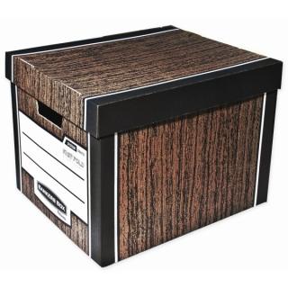 Archivační kontejner Fellowes Bankers Box Woodgrain hnědá, 2ks