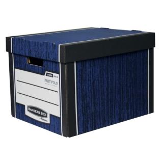 Archivační kontejner Fellowes Bankers Box Woodgrain modrá, 2ks