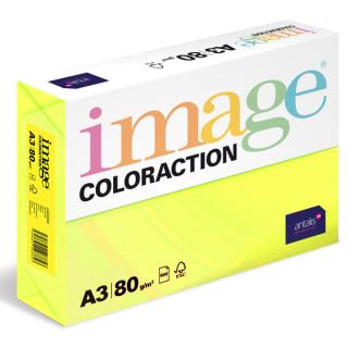 Barevný papír Image Coloraction A3 80g reflexní žlutá, 500 ks