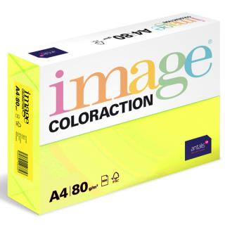 Barevný papír Image Coloraction A4 80g reflexní žlutá, 500 ks
