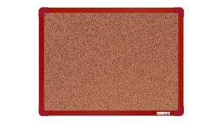Korková tabule boardOK 120x90 cm, barevný rám barva rámu: červená