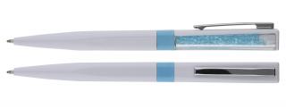Kuličkové pero s barevnými krystaly Alizay barva pera: modrá