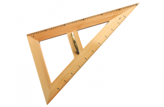 Magnetický trojúhelník dřevěný 30°, 60 cm