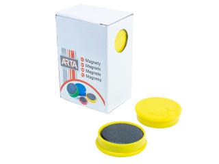 Magnety ARTA průměr 30mm, žluté 10ks