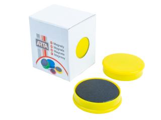 Magnety ARTA průměr 40mm, žluté 4ks